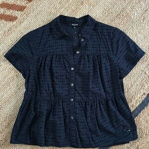 Madewell eyelet tiered top